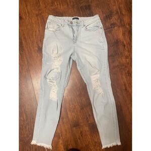 Sincerely Jules Women Blue Mom Style Jeans Size 29 9 Distressed Loose Fit EUC